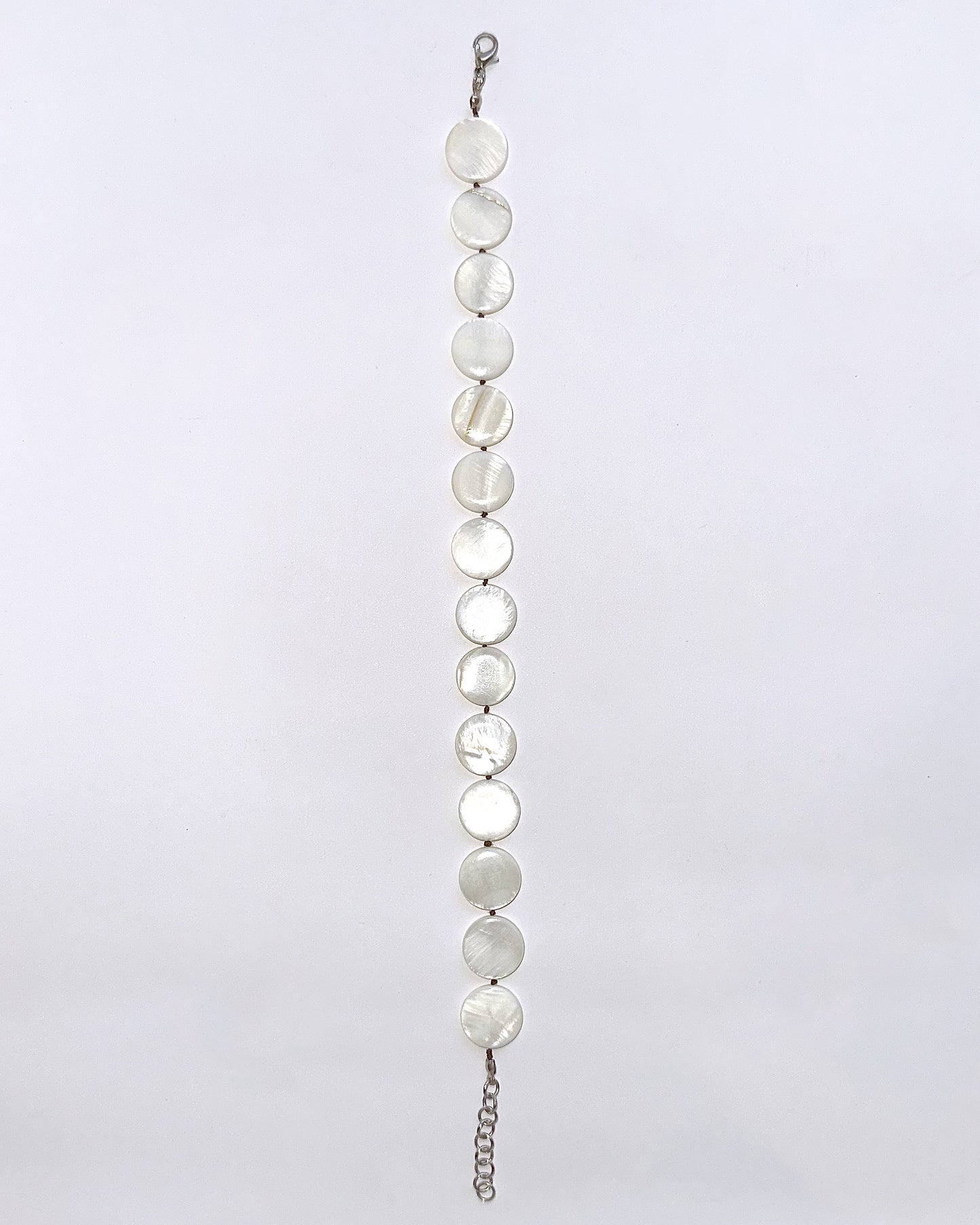 collar cuentas planas de perla natural